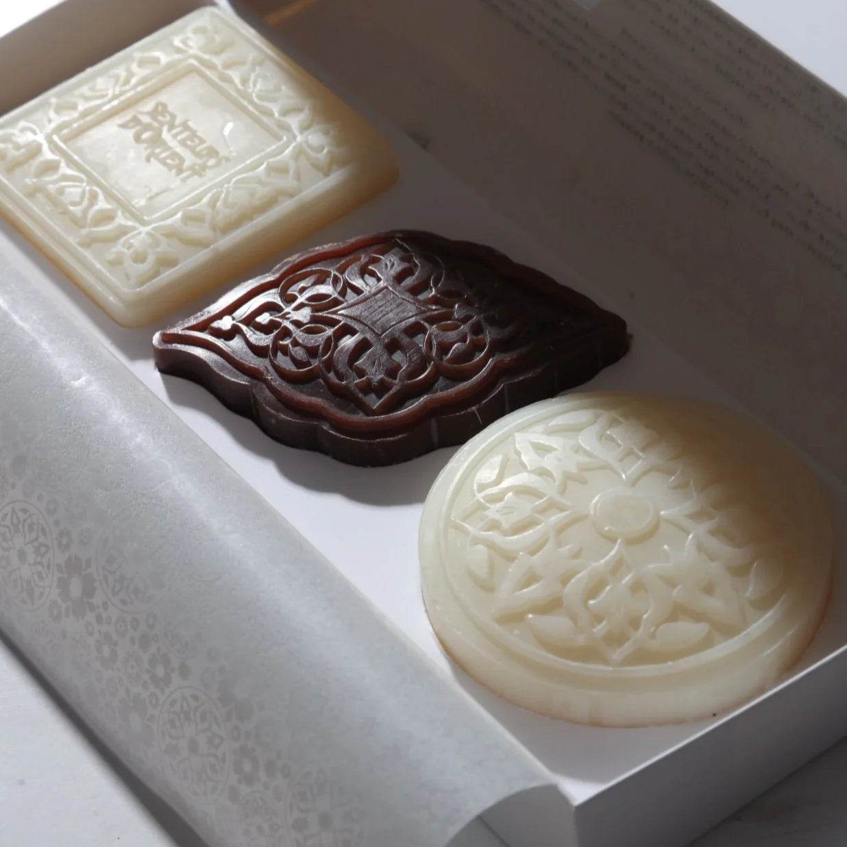 Box Of 3 Maamoul Soap Orange Ambre Rose Of Damascus - Urban Home