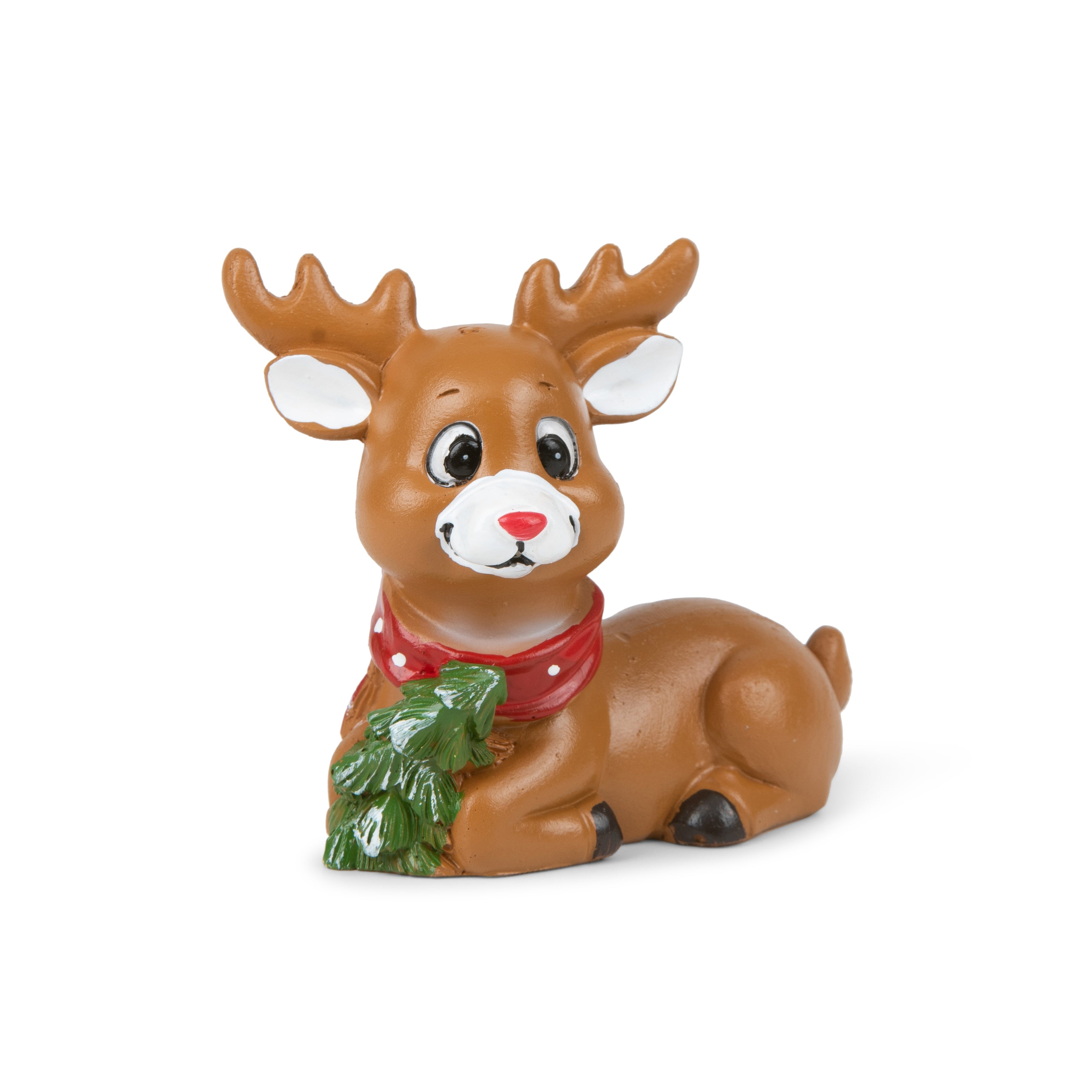 Christmas deer figurine 8x9cm
