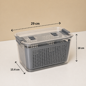Plexi organizer with strainer