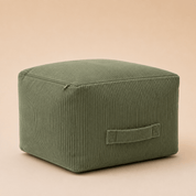 Corduroy Square Pouf – 50×30 cm - Urban Home