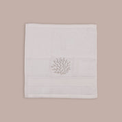 Luxury Coral Embroidered 100% Cotton Face Towels (700 GSM) - Urban Home