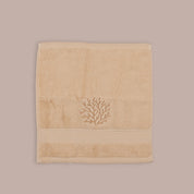 Luxury Coral Embroidered 100% Cotton Face Towels (700 GSM) - Urban Home
