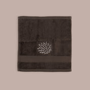 Luxury Coral Embroidered 100% Cotton Face Towels (700 GSM) - Urban Home
