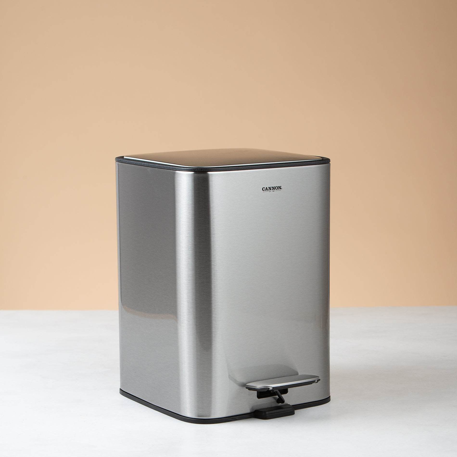 Waste Can 5L Stainless Steel square - Urban Home