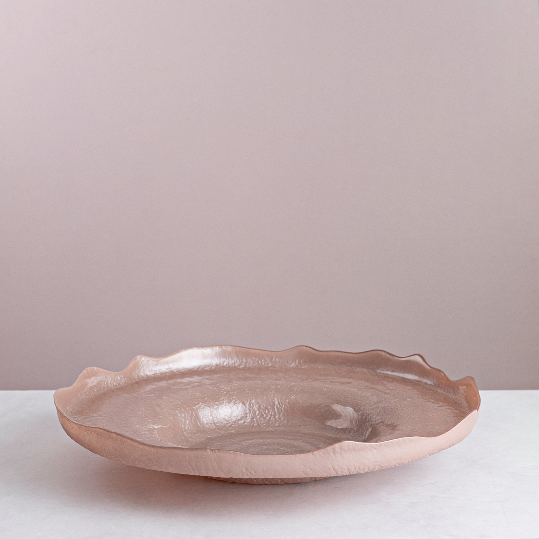 Italian Murano Glass Cream Rio Centerpiece – 40 cm - Urban Home