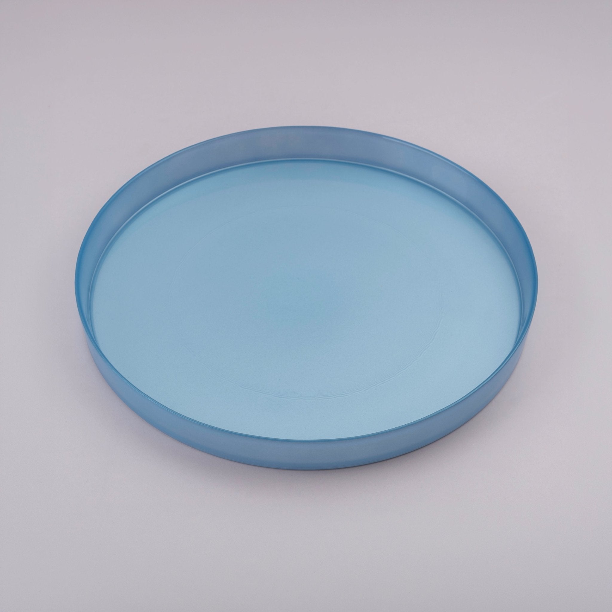 Murano Metallic Baby Blue ASOS Plate – 33 × H3.5 cm - Urban Home