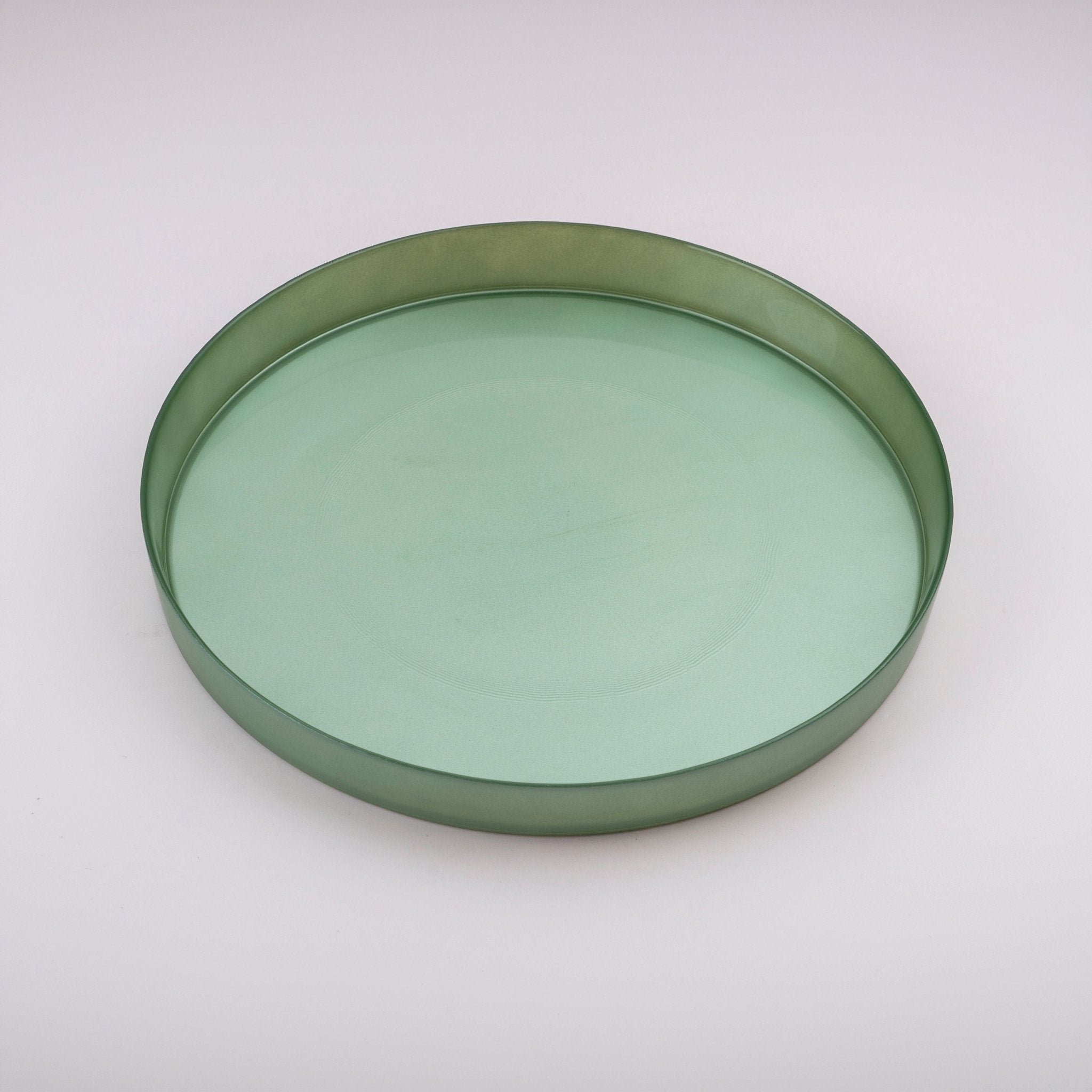 Murano Metallic Sage Green ASOS Plate – 33 × H3.5 cm - Urban Home