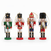 Nutcracker black and red 12cm 4pcs set