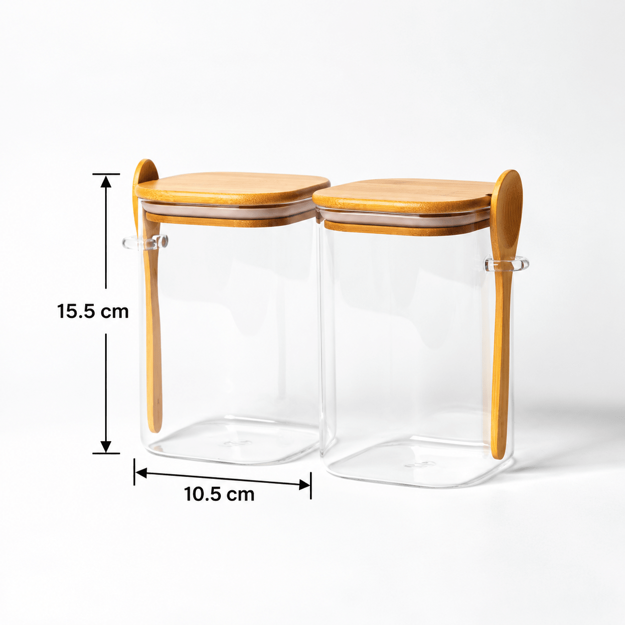 Bamboo Lid Glass Jar-1150ml - Urban Home