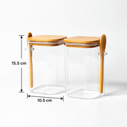 Bamboo Lid Glass Jar-1150ml - Urban Home
