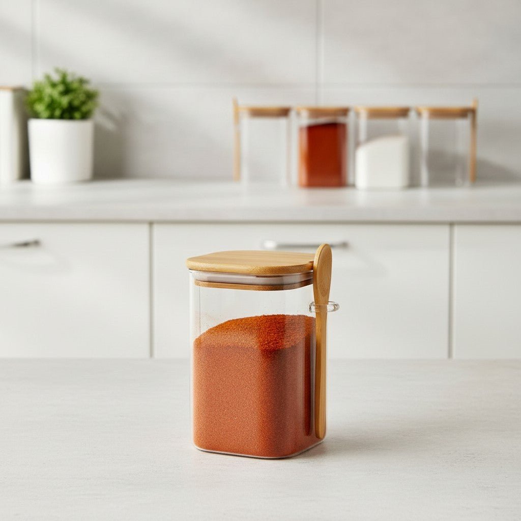 Bamboo Lid Glass Jar-1150ml - Urban Home