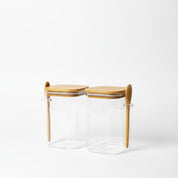 Bamboo Lid Glass Jar-1150ml - Urban Home