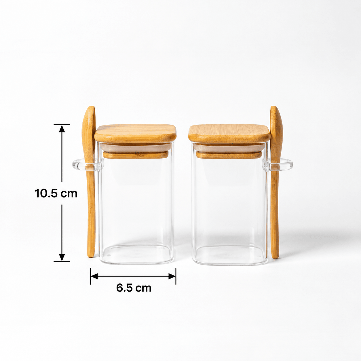 Bamboo Lid Glass Jar-250ml - Urban Home