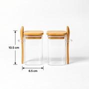 Bamboo Lid Glass Jar-250ml - Urban Home