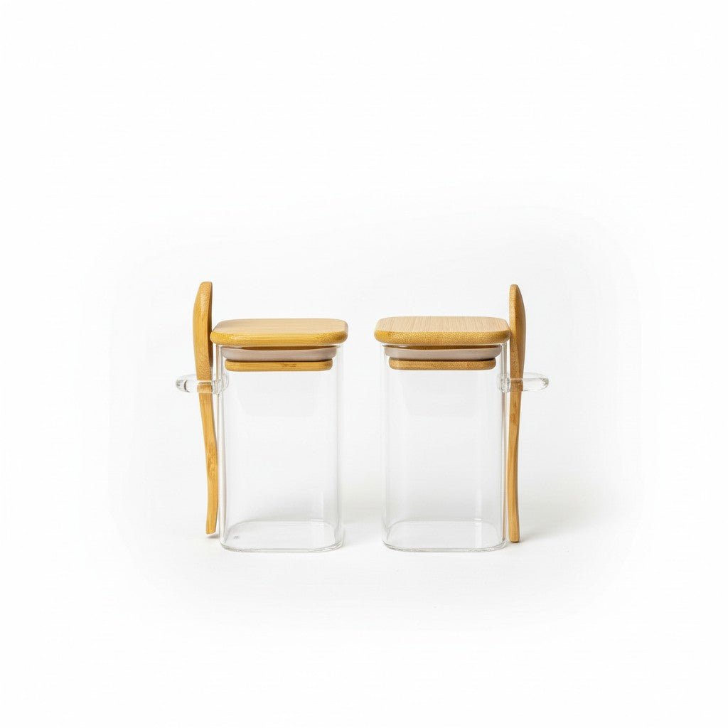 Bamboo Lid Glass Jar-250ml - Urban Home