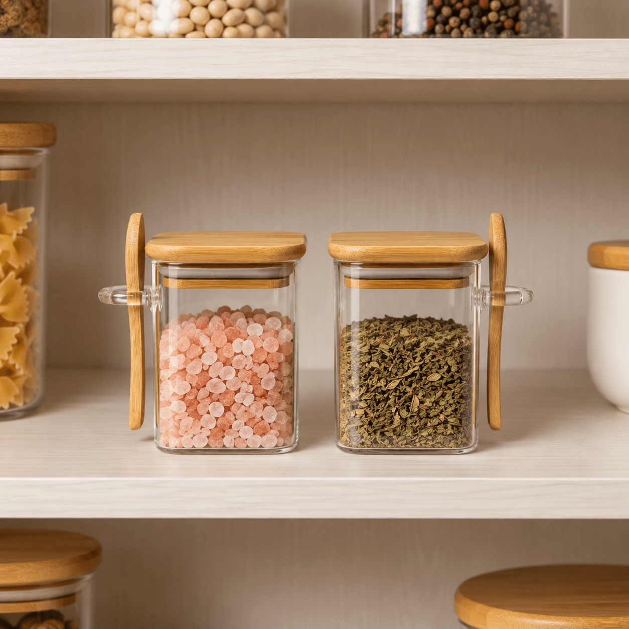 Bamboo Lid Glass Jar-190ml - Urban Home