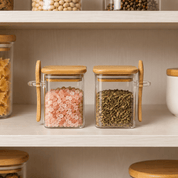 Bamboo Lid Glass Jar-190ml - Urban Home