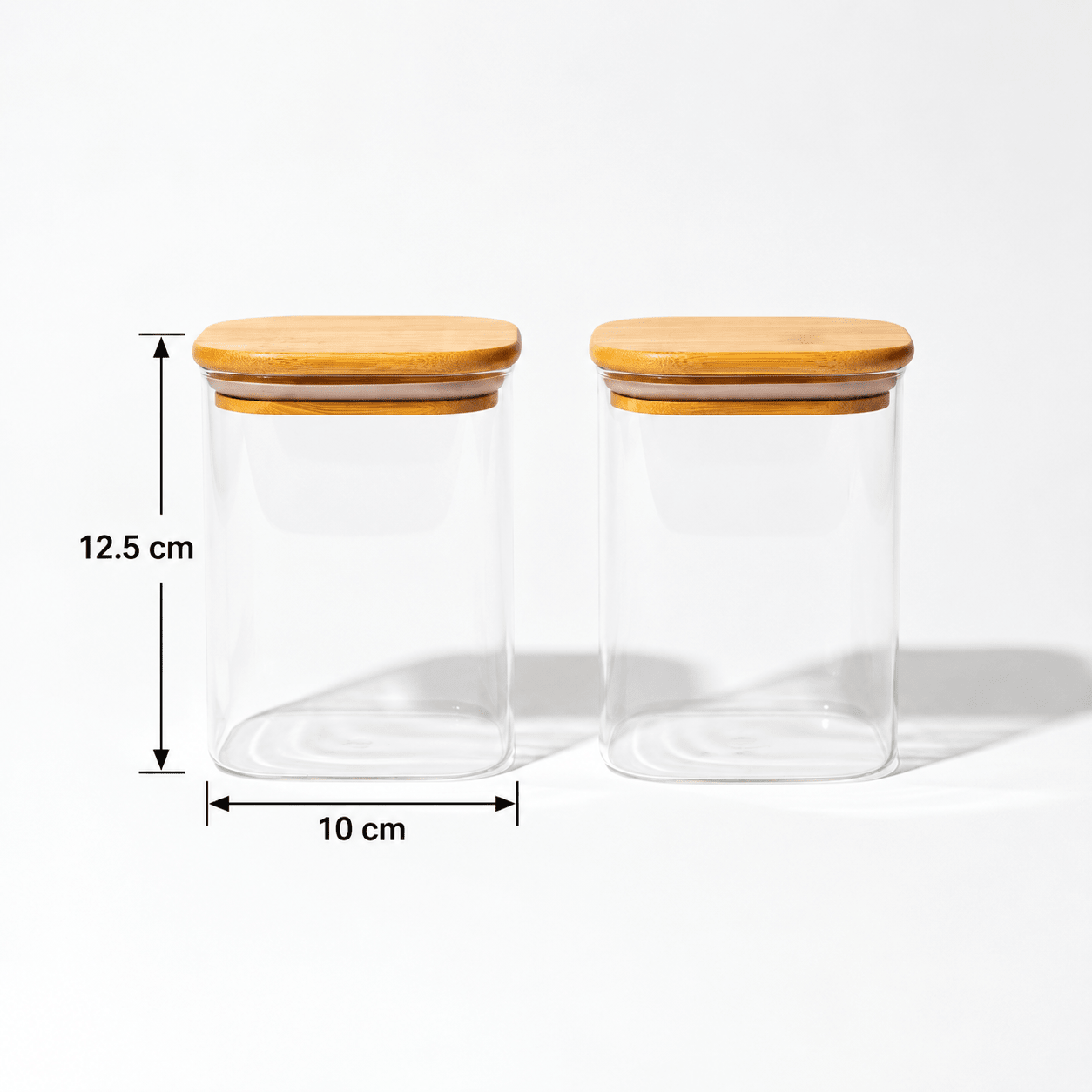 Bamboo Lid Glass Jar-850ml - Urban Home