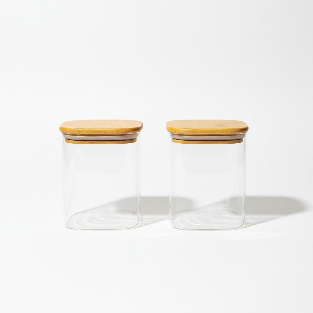 Bamboo Lid Glass Jar-850ml - Urban Home