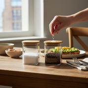 Bamboo Lid Glass Jar-850ml - Urban Home