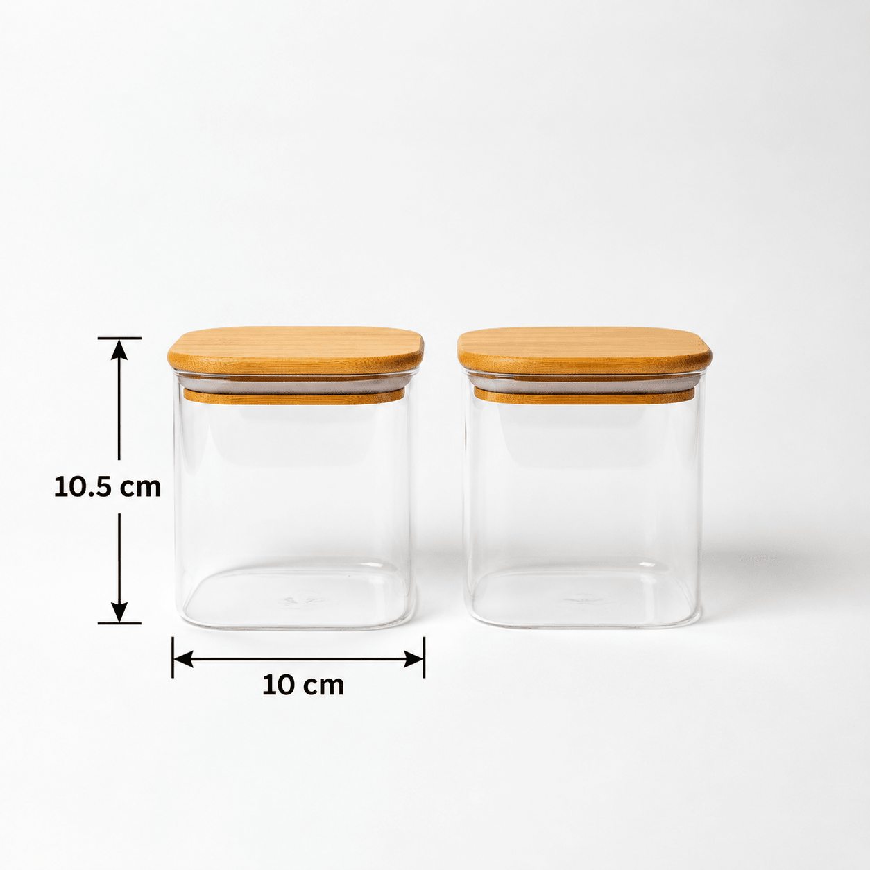 Bamboo Lid Glass Jar-700ml - Urban Home
