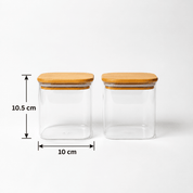 Bamboo Lid Glass Jar-700ml - Urban Home