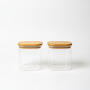 Bamboo Lid Glass Jar-700ml - Urban Home