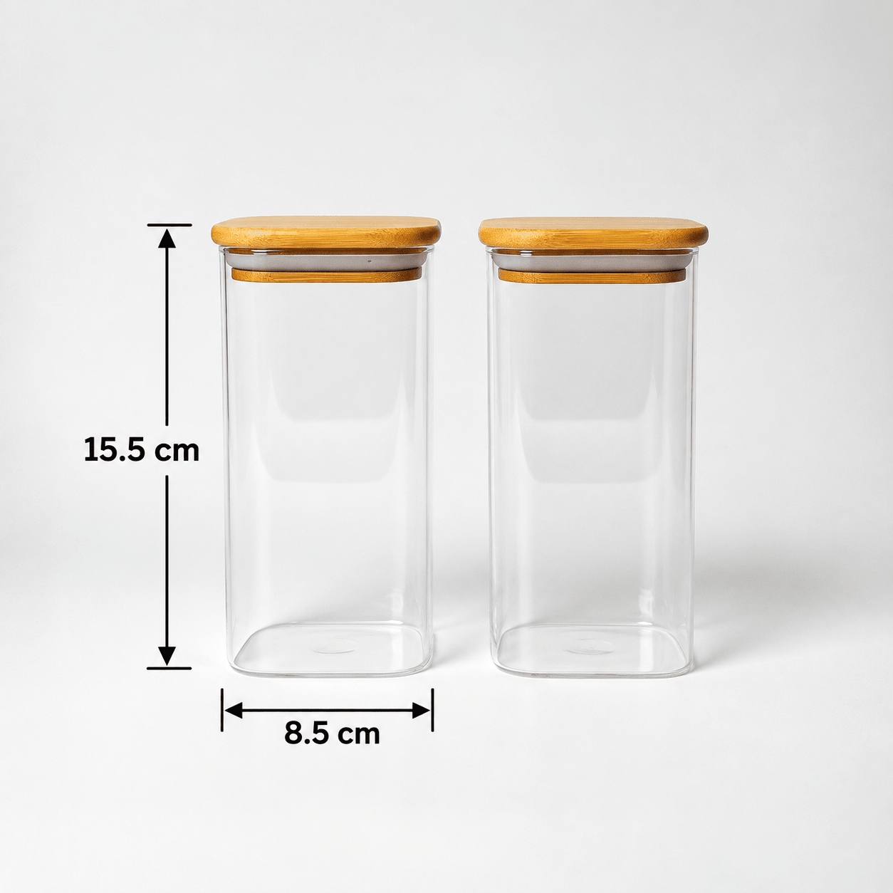 Bamboo Lid Glass Jar-700ml - Urban Home