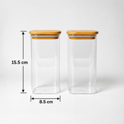 Bamboo Lid Glass Jar-700ml - Urban Home
