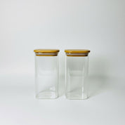 Bamboo Lid Glass Jar-700ml - Urban Home