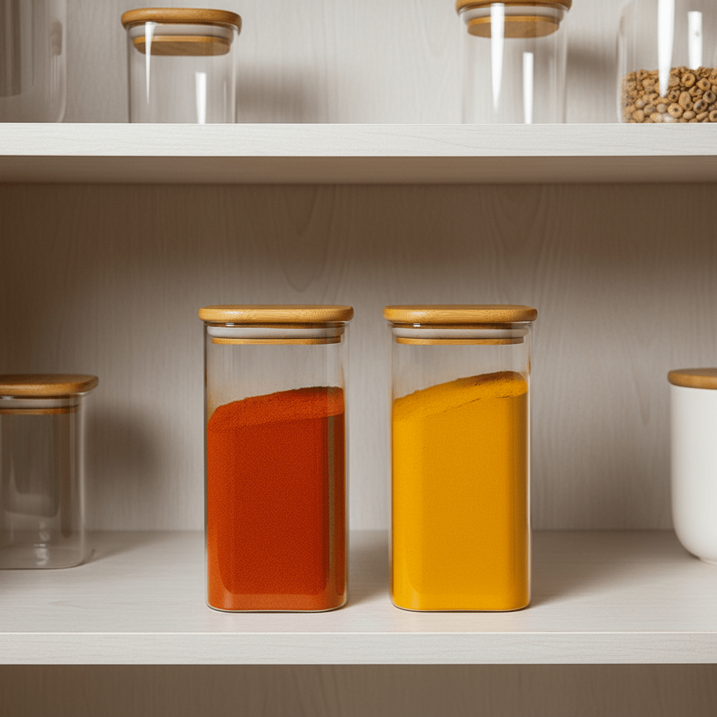 Bamboo Lid Glass Jar-700ml - Urban Home