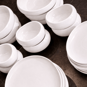 White Luxe Dinner Set – 24 PCS - Urban Home