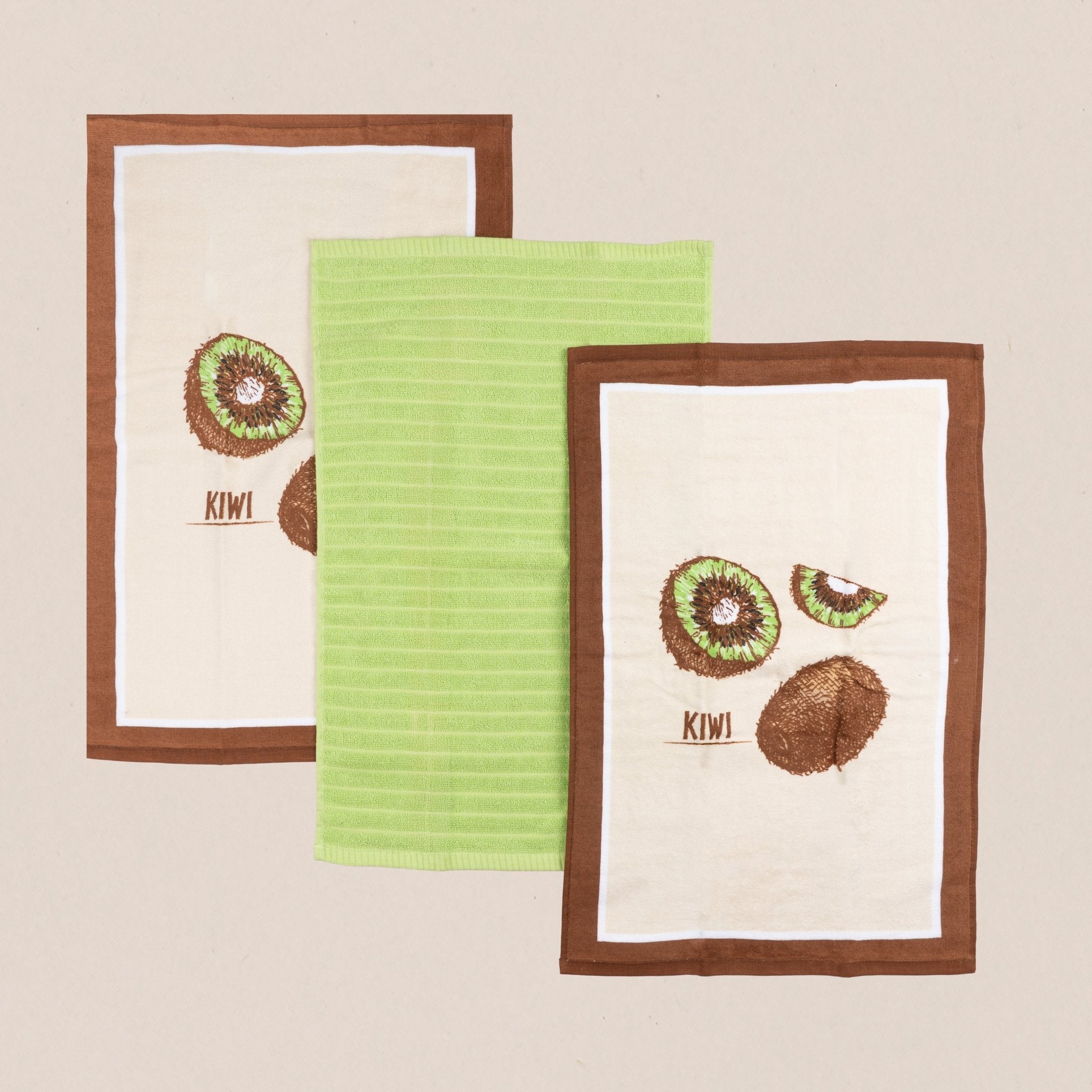 Cannon Kitchen Towel Set 41 × 63 cm (3 Pcs) – Velour Printed Kiwi - Urban Home