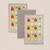 Cannon Kitchen Towel Set 41 × 63 cm (3 Pcs) – Velour Printed Apples - Urban Home