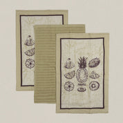 Cannon Kitchen Towel Set 41 × 63 cm (3 Pcs) – Velour Printed Pineapple - Urban Home