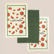 Cannon Kitchen Towel Set 41 × 63 cm (3 Pcs) – Velour Printed Watermelon - Urban Home