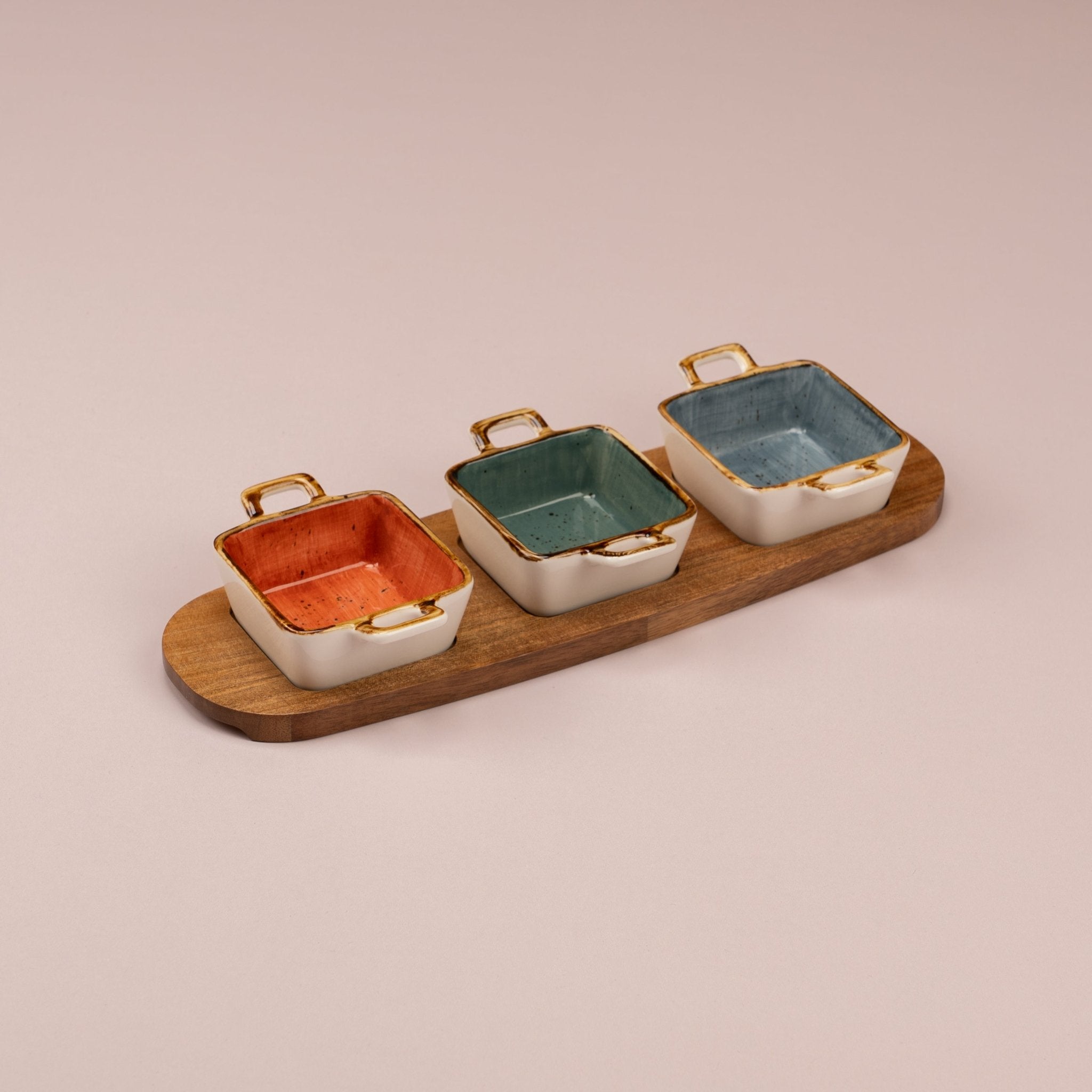 Rustic Trio Appetizer Serving Set - Urban Home
