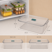 Plexi fridge organizer with lid