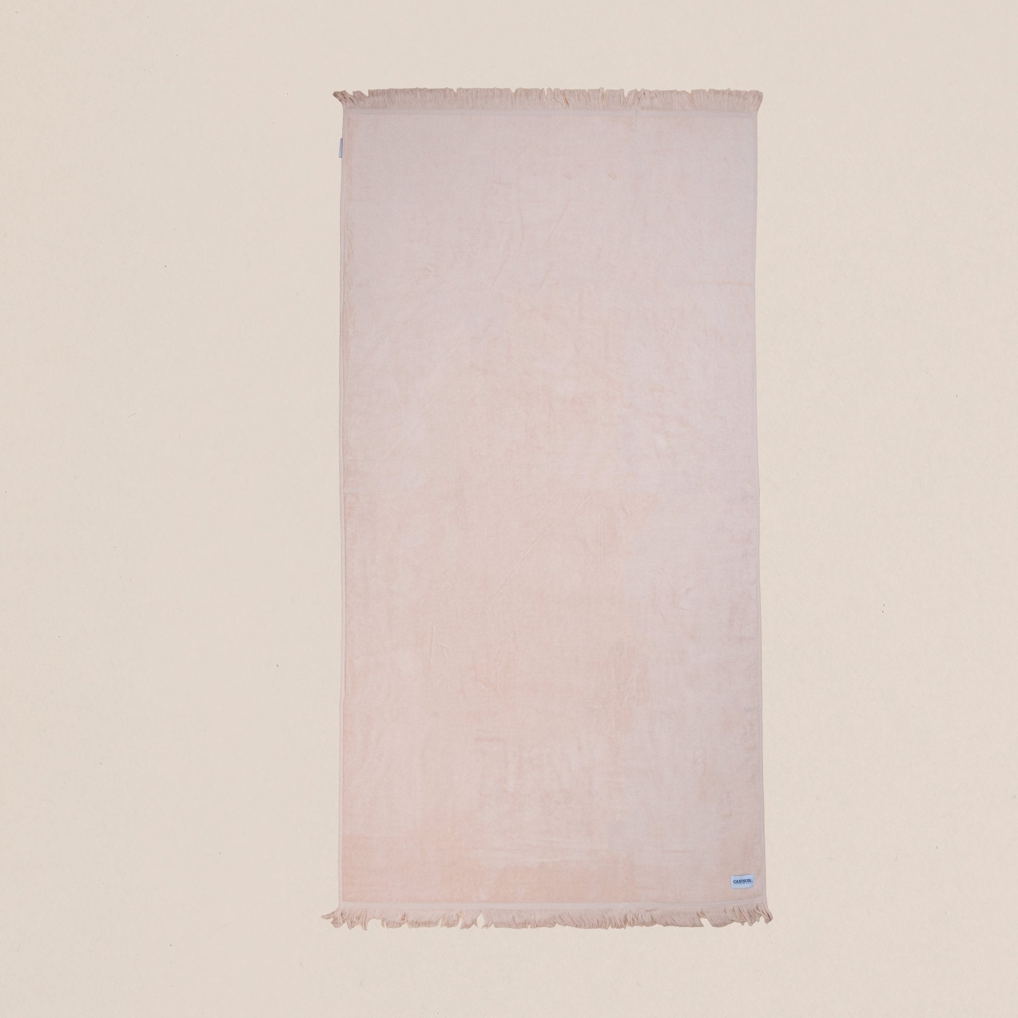 Plain Fringed Cotton Beach Towel (90x160 cm) - Urban Home