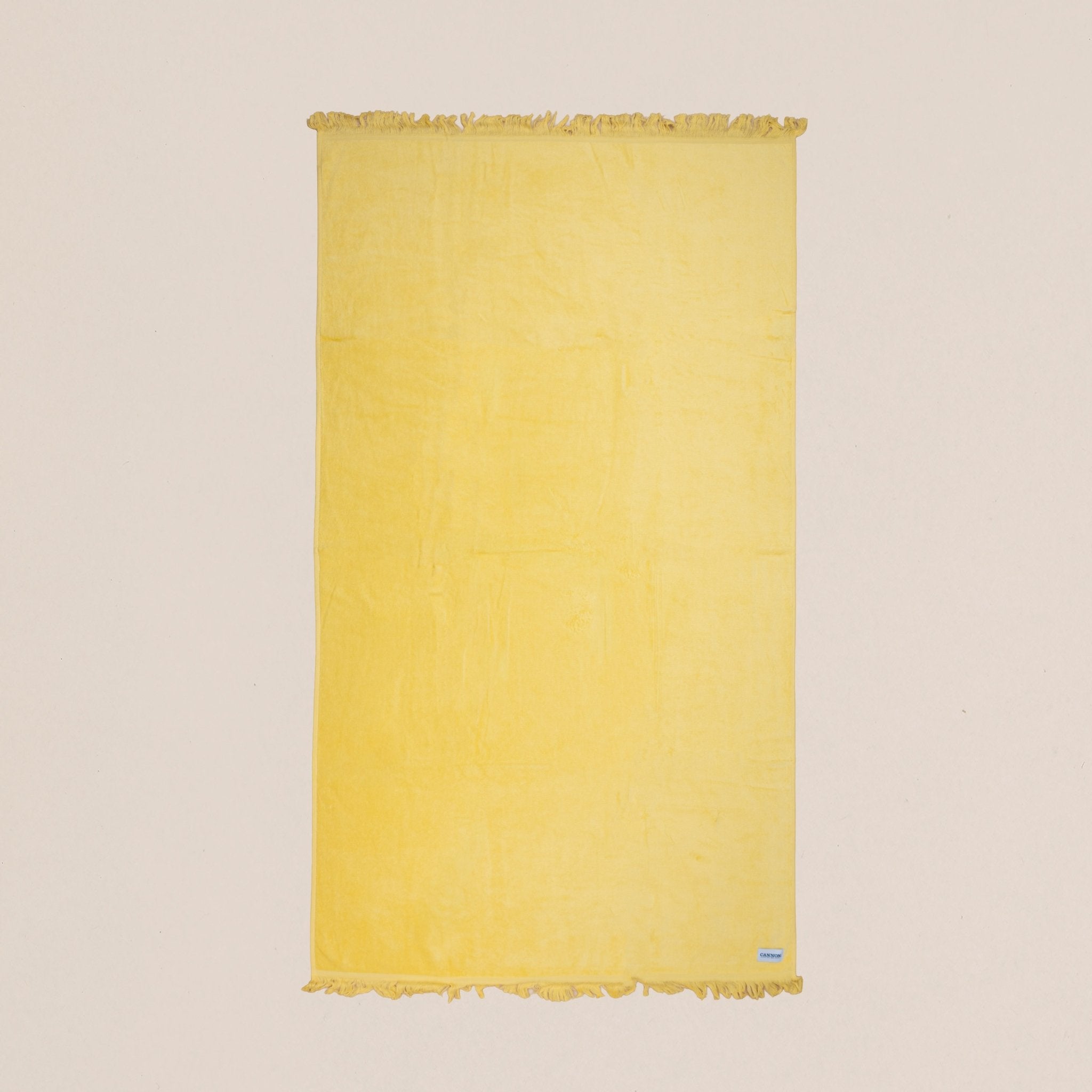 Plain Fringed Cotton Beach Towel (90x160 cm) - Urban Home
