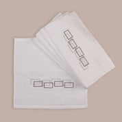 Modern Geometric Embroidered 100% Cotton Face Towels - Urban Home
