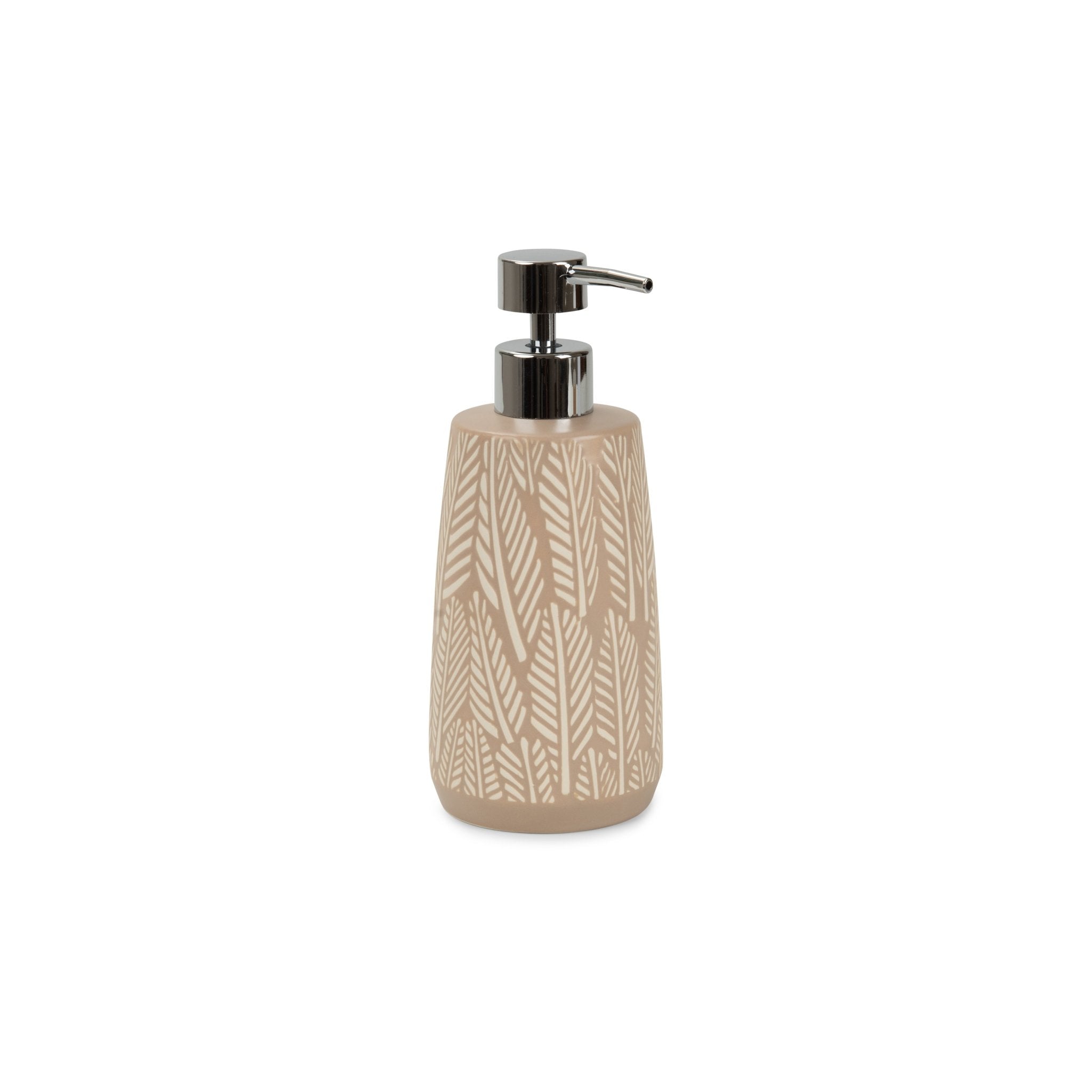 Cannon Beige Leaf Ceramic Bath Set – Organic Elegance - Urban Home