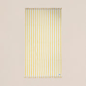 Fringed Cabana Stripe Cotton Beach Towel (90x160 cm) - Urban Home