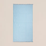 Fringed Cabana Stripe Cotton Beach Towel (90x160 cm) - Urban Home