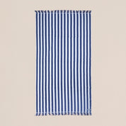 Fringed Cabana Stripe Cotton Beach Towel (90x160 cm) - Urban Home