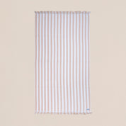 Fringed Cabana Stripe Cotton Beach Towel (90x160 cm) - Urban Home