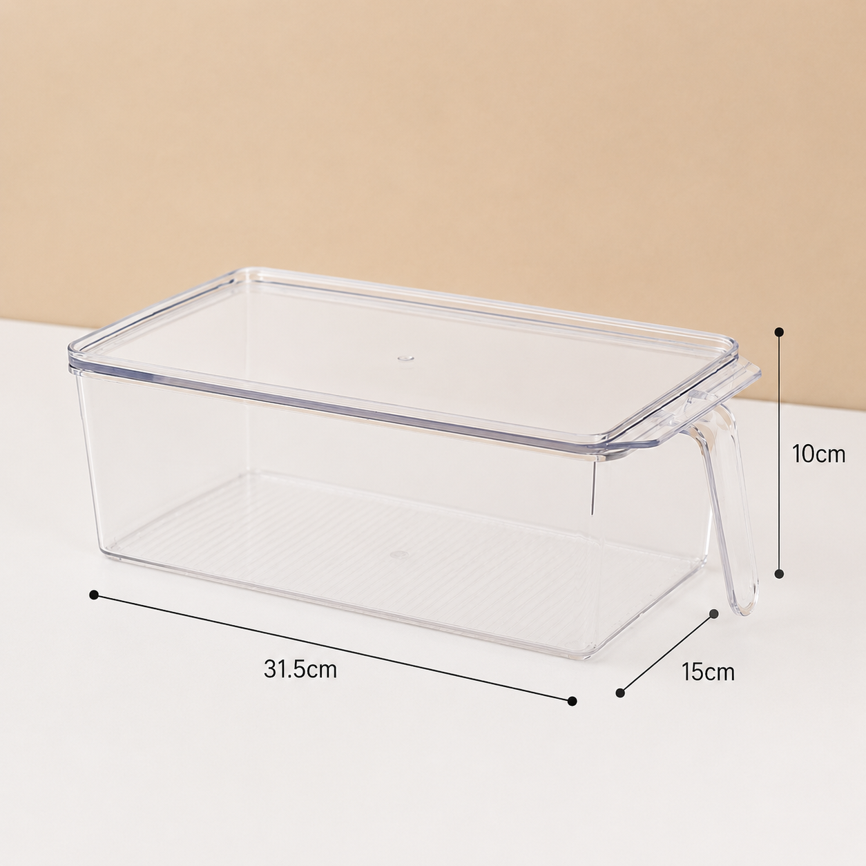 Plexi Fridge Organizer with Lid & Handle