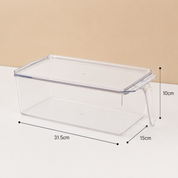 Plexi Fridge Organizer with Lid & Handle