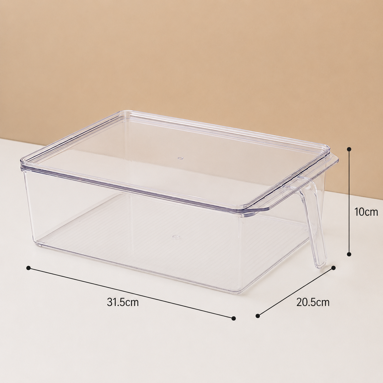 Plexi Fridge Organizer with Lid & Handle
