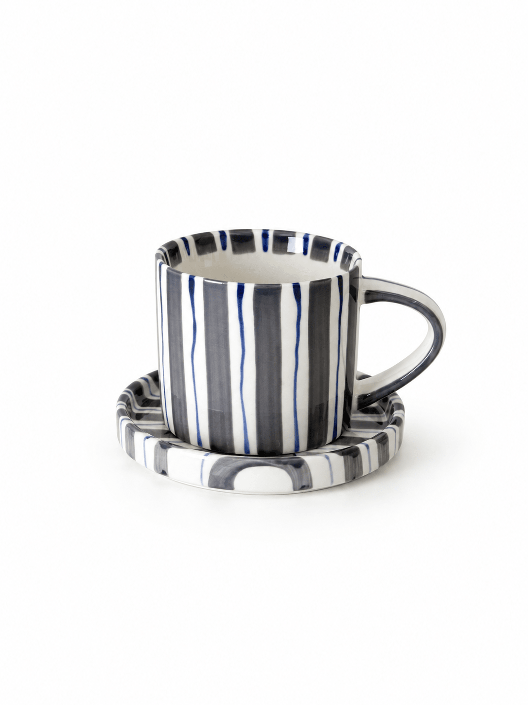 Striped cup with saucer - Urban Home